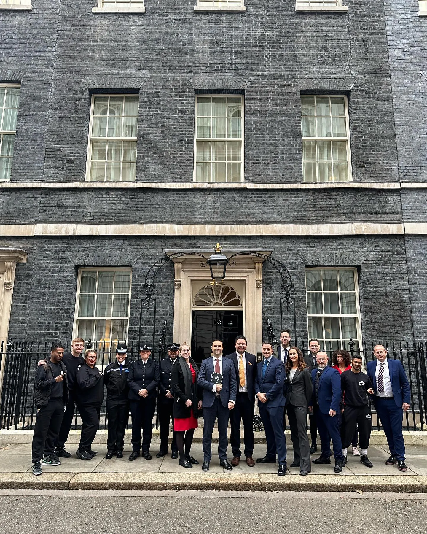 The BoxWise delegation outside 10 Downing Street