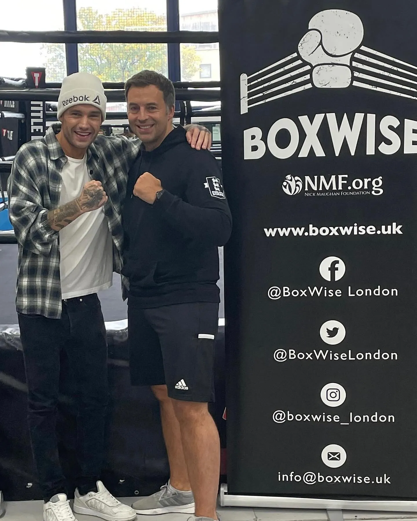 Liam Payne at a BoxWise gym