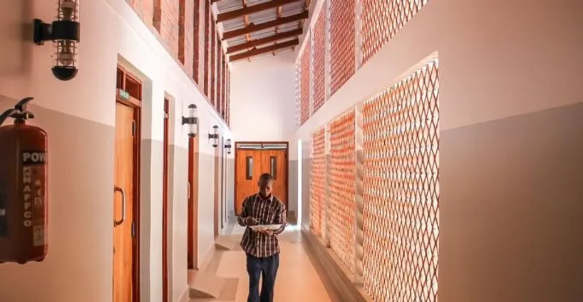 A corridor inside the maternity centre